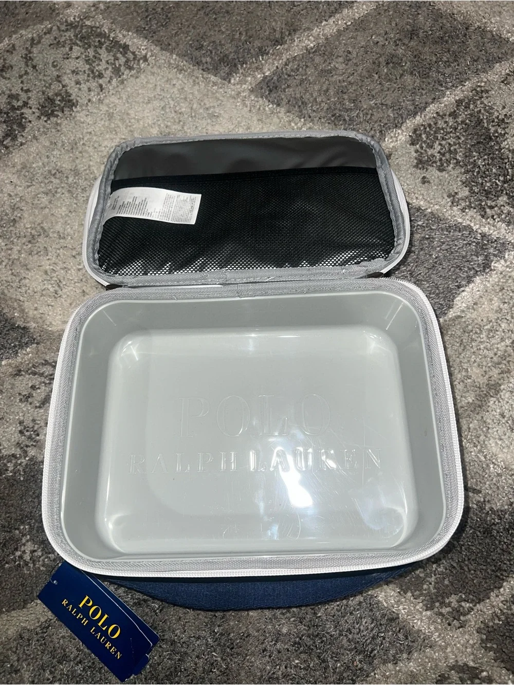 Polo Ralph Lauren White Canvas Polo Pony Lunch Tote